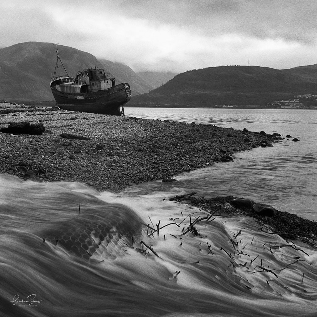 'Rested Trawler' Corpach - Ben Nevis, Scotland. Trawler On Loch Linnhe, Corpach. Ben Nevis